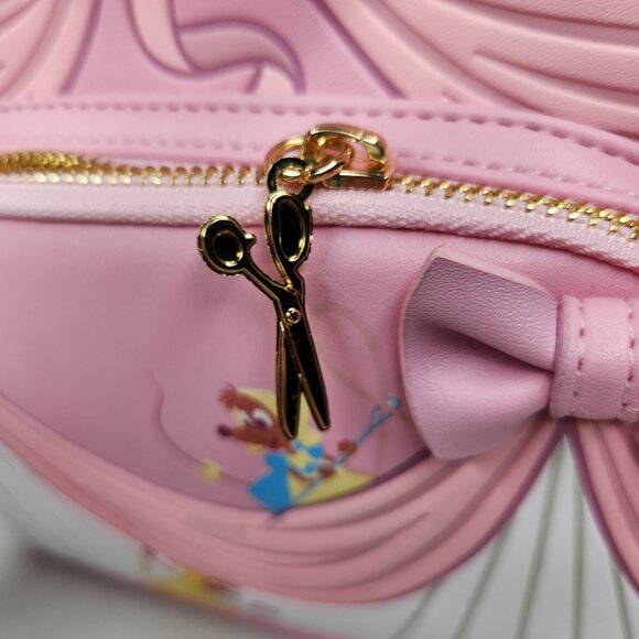 Loungefly Disney Cinderella 70th Anniversary Pink Dress Mini Backpack - Picture 9 of 14